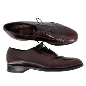 Mens Bostonian Oxford Lace Up Burgundy Shoes Size 11D Leather USA 3865